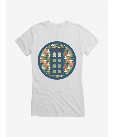 Doctor Who TARDIS Camouflage Pixel Tee for Girls
