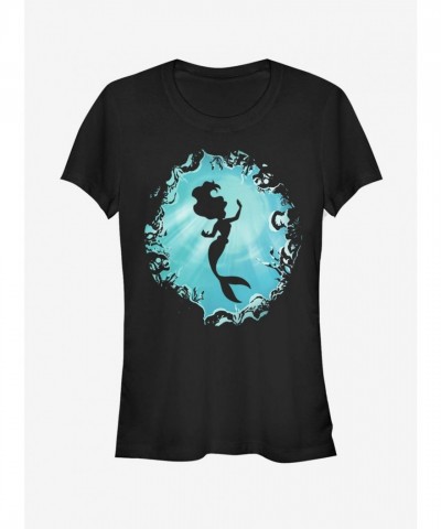 Disney Ariel's Secret Grotto Fitted Tee for Girls - Black