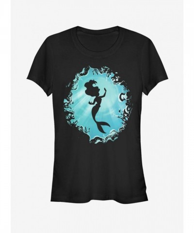 Disney Ariel's Secret Grotto Fitted Tee for Girls - Black