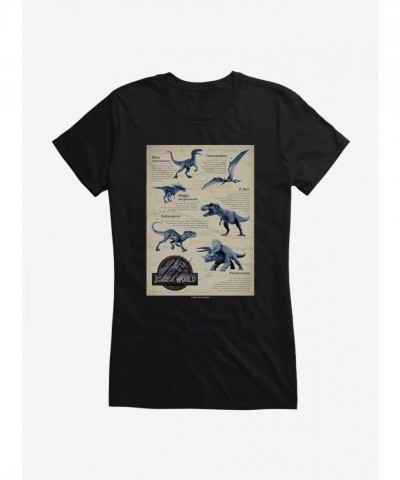Jurassic World Dino Facts Grey T-Shirt for Girls