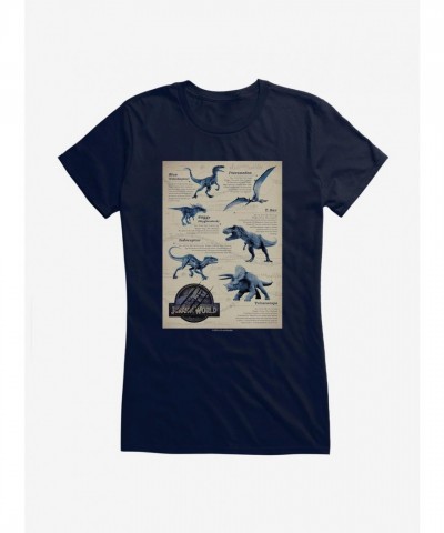Jurassic World Dino Facts Grey T-Shirt for Girls