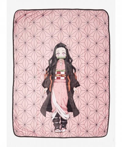 Demon Slayer Pink Nezuko Comfort Throw Blanket