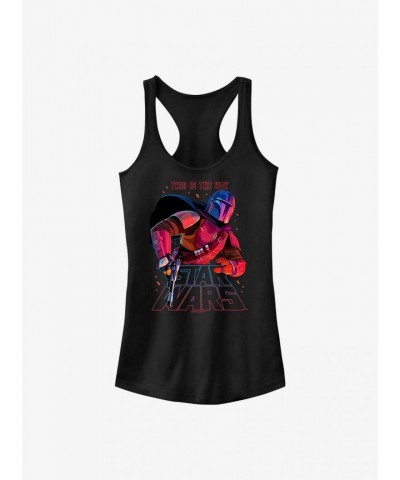 The Mandalorian Night Ranger Girls Tank Top - Black