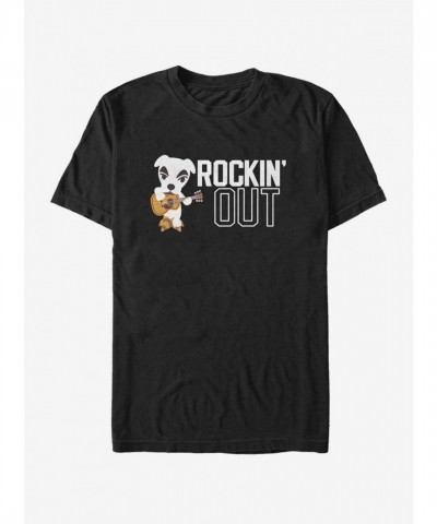 Animal Crossing Rockin Out Unisex T-Shirt - Black