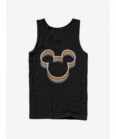 Disney Men's Rainbow Ears Tank Top - Black