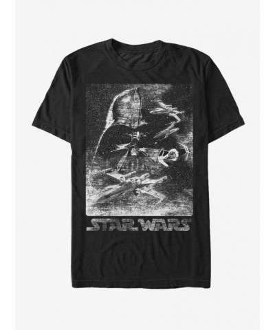 Static Darth Vader T-Shirt - Black Unisex Tee