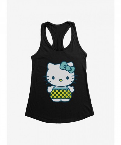 Hello Kitty Vacation Ensemble Pineapple Print Girls Tank Top