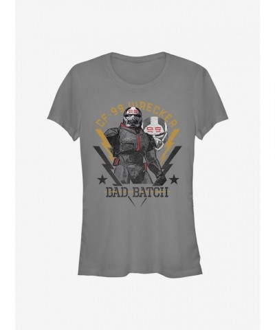 Star Wars Bad Batch CF-99 Wrecker Junior T-Shirt - Grey
