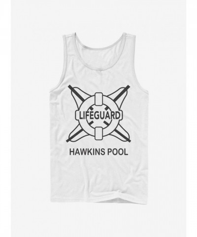 Stranger Things Lifeguard Tank Top for Men - WHITE
