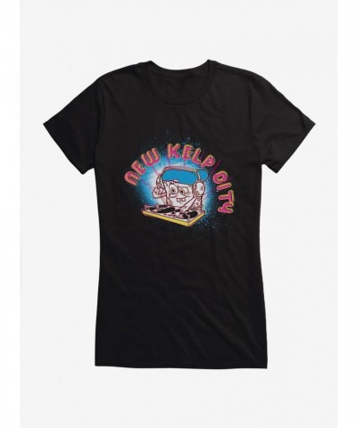 SpongeBob SquarePants Kelp City Girls T-Shirt - Lightweight Cotton for Juniors
