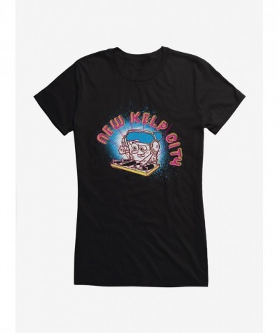 SpongeBob SquarePants Kelp City Girls T-Shirt - Lightweight Cotton for Juniors
