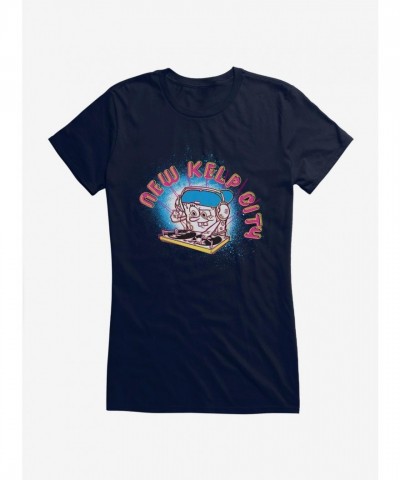 SpongeBob SquarePants Kelp City Girls T-Shirt - Lightweight Cotton for Juniors