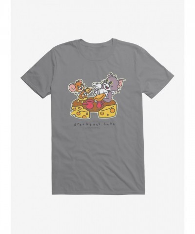 Tom and Jerry Cartoon Character Breakfast Buds Men's T-Shirt
