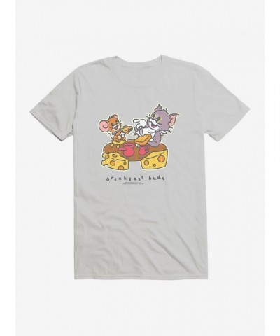 Tom and Jerry Cartoon Character Breakfast Buds Men's T-Shirt