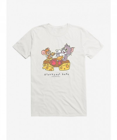 Tom and Jerry Cartoon Character Breakfast Buds Men's T-Shirt