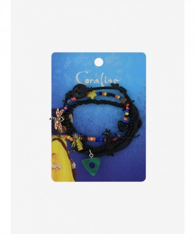 Coraline Inspired Beaded Bracelet Set for Women