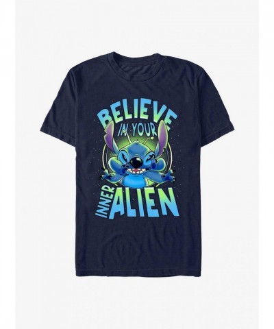 Disney Lilo & Stitch Blue Alien T-Shirt for Men