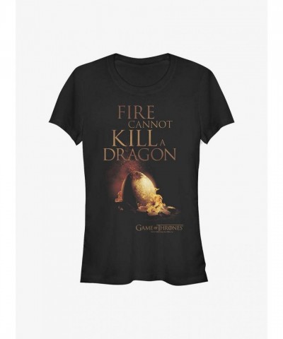 Game of Thrones Dragon Fire Design Girls T-Shirt - Junior Sizes