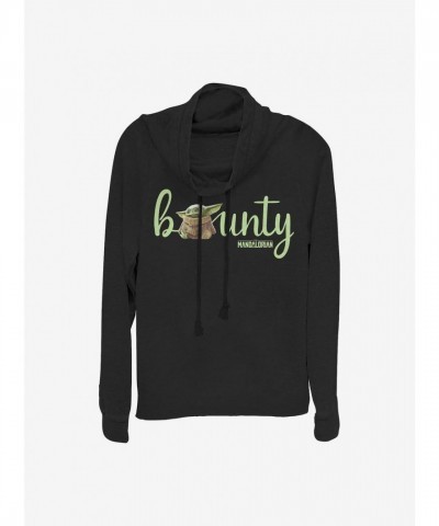The Mandalorian The Child Cowl Neck Sweatshirt for Girls - Lightweight Black
