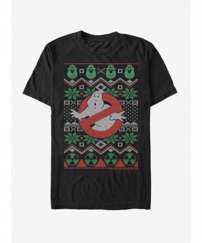 Ghostbusters Ugly Christmas T-Shirt for Men - Black