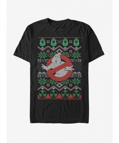 Ghostbusters Ugly Christmas T-Shirt for Men - Black