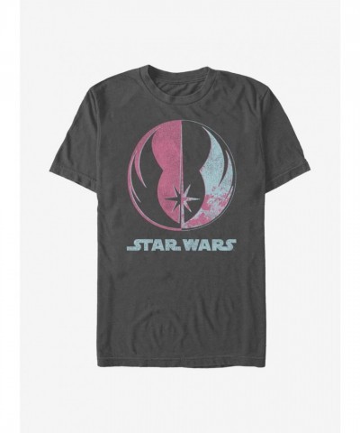 Bright Jedi Symbol T-Shirt - Charcoal Grey for Unisex