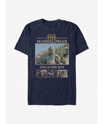 Mandalorian This Is The Way T-Shirt for Men - Blue Comfortable Cotton