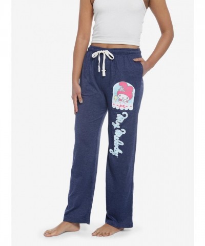 My Melody Cute Navy Lace Window Pajama Pants for Unisex