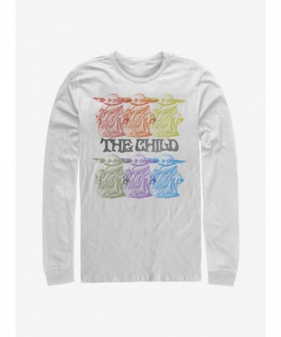 Star Wars The Mandalorian Vintage Long Sleeve Shirt - Men's White