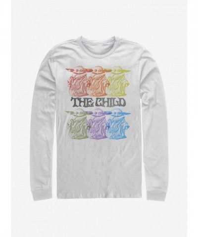 Star Wars The Mandalorian Vintage Long Sleeve Shirt - Men's White