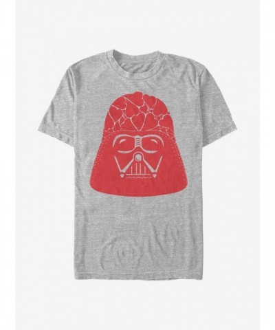 Star Wars Grey Vader Heart Helmet T-Shirt for Men