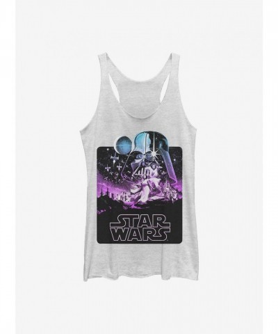 Star Wars Galactic Starry Girls Tank Top - White