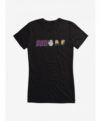 Minions Ghost Boo Girls Lightweight T-Shirt