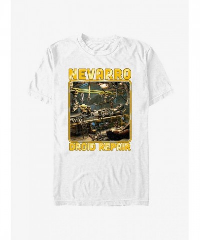 Mandalorian Nevarro Droid Repair Graphic Tee - Men's White