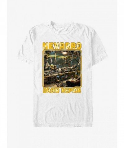 Mandalorian Nevarro Droid Repair Graphic Tee - Men's White