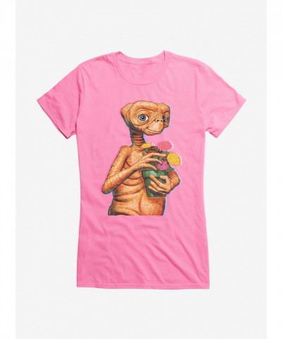 E.T. Theme Flower Pot Tee for Girls