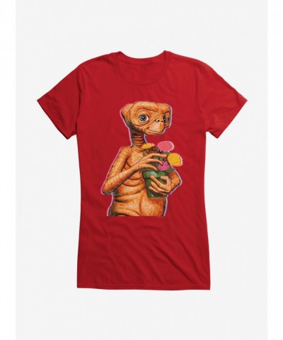 E.T. Theme Flower Pot Tee for Girls