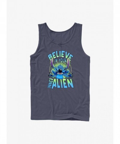 Disney Lilo & Stitch Alien Design Tank Top - Men's Blue