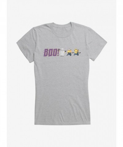 Minions Ghost Boo Girls Lightweight T-Shirt