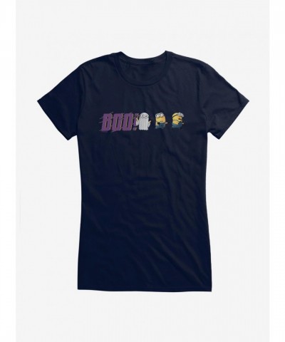 Minions Ghost Boo Girls Lightweight T-Shirt