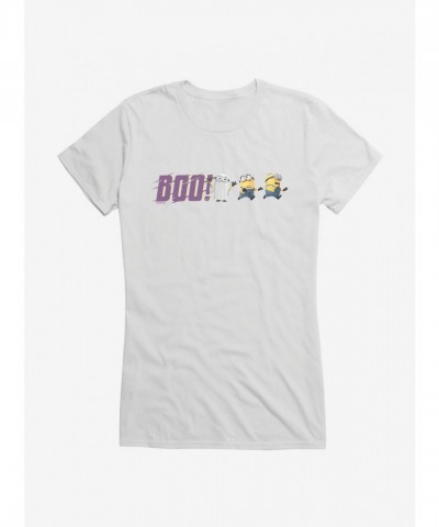 Minions Ghost Boo Girls Lightweight T-Shirt