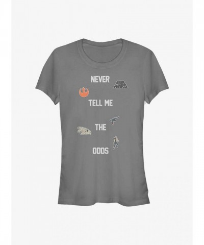Star Wars Grey T-Shirt for Girls - Never Tell