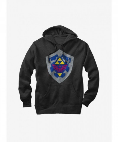 Nintendo Legend of Zelda Hylian Shield Unisex Hoodie - Black