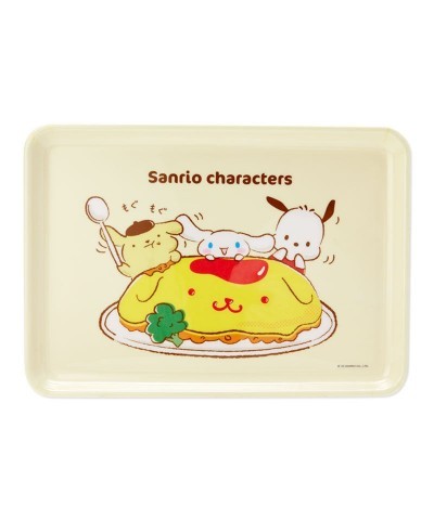 Sanrio Oomori Food Series Serving Tray with Cinnamoroll, Pochacco, and Pompompurin Characters