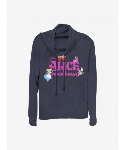 Disney Wonderland Alice Cowl Neck Lightweight Top - Blue for Girls