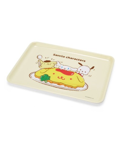 Sanrio Oomori Food Series Serving Tray with Cinnamoroll, Pochacco, and Pompompurin Characters