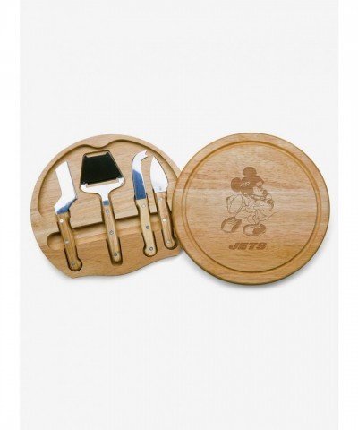 Disney Mickey Mouse NFL NY Jets Eco-Friendly Cheese Cutting Board & Tools Set