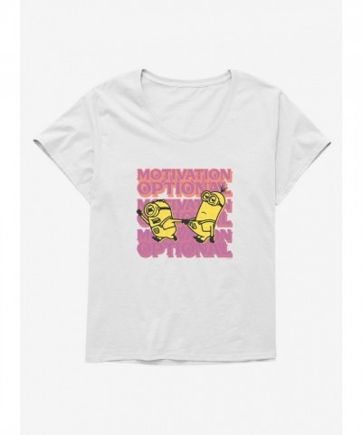 Minions Stuart Empowers Plus Size Girls T-Shirt - White