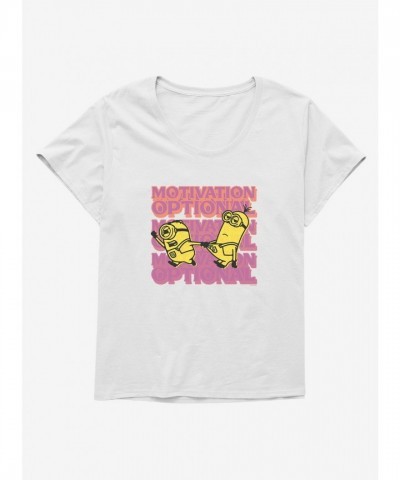 Minions Stuart Empowers Plus Size Girls T-Shirt - White