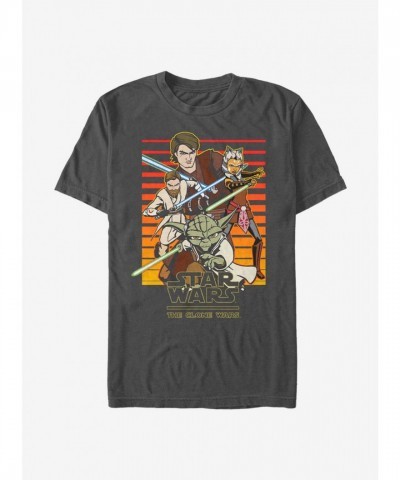 Star Wars Clone Wars Sunset T-Shirt - Grey Men's